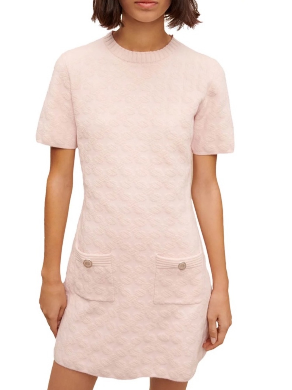 Maje Pink Knit Dress
